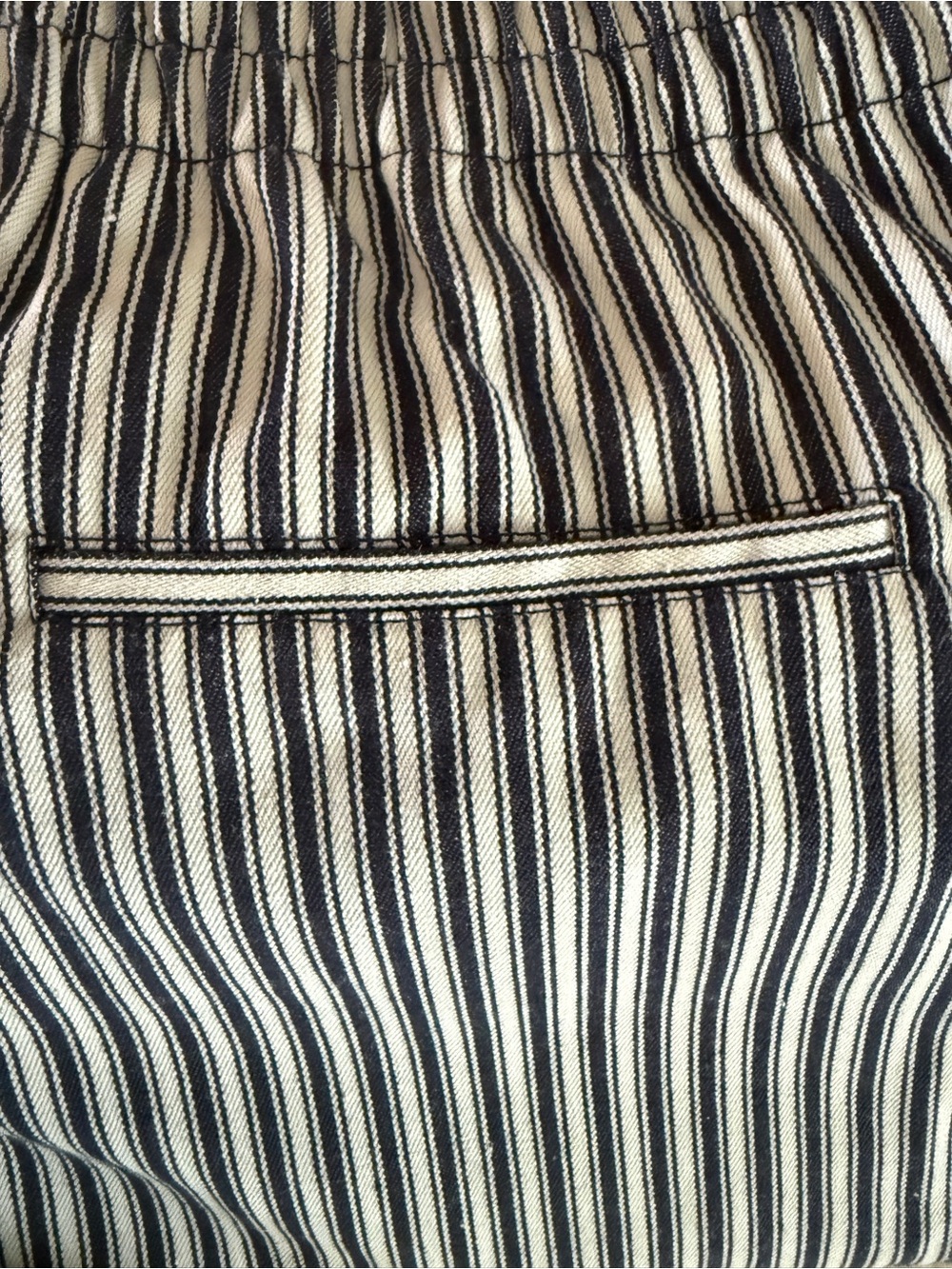 J.O.A. Blue and White Striped Wide Leg Jeans - Picture 4 of 6